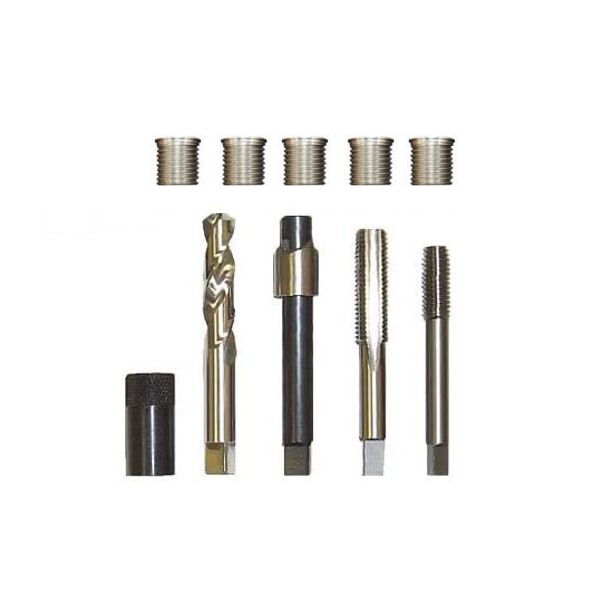 M6x1.0 KIT with 9.4mm Aluminum inserts & tap guide p/n 1610B-ALU