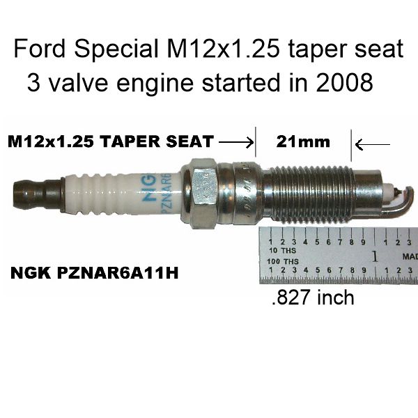 Ford Special M12x1.25 Spark plug 3 Valve Kit  p/n 4212H