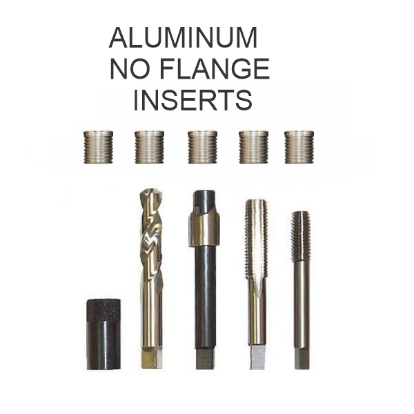 M10x1.25 KIT with 16.2mm Aluminum NO FLANGE inserts & tap guide P/n 1012NF-ALU
